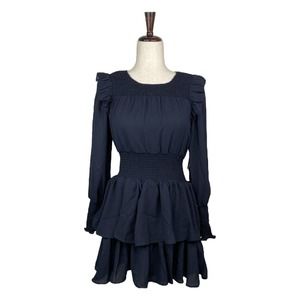 NEW Habitual Black Smock Long Sleeve Dress Size 7/8